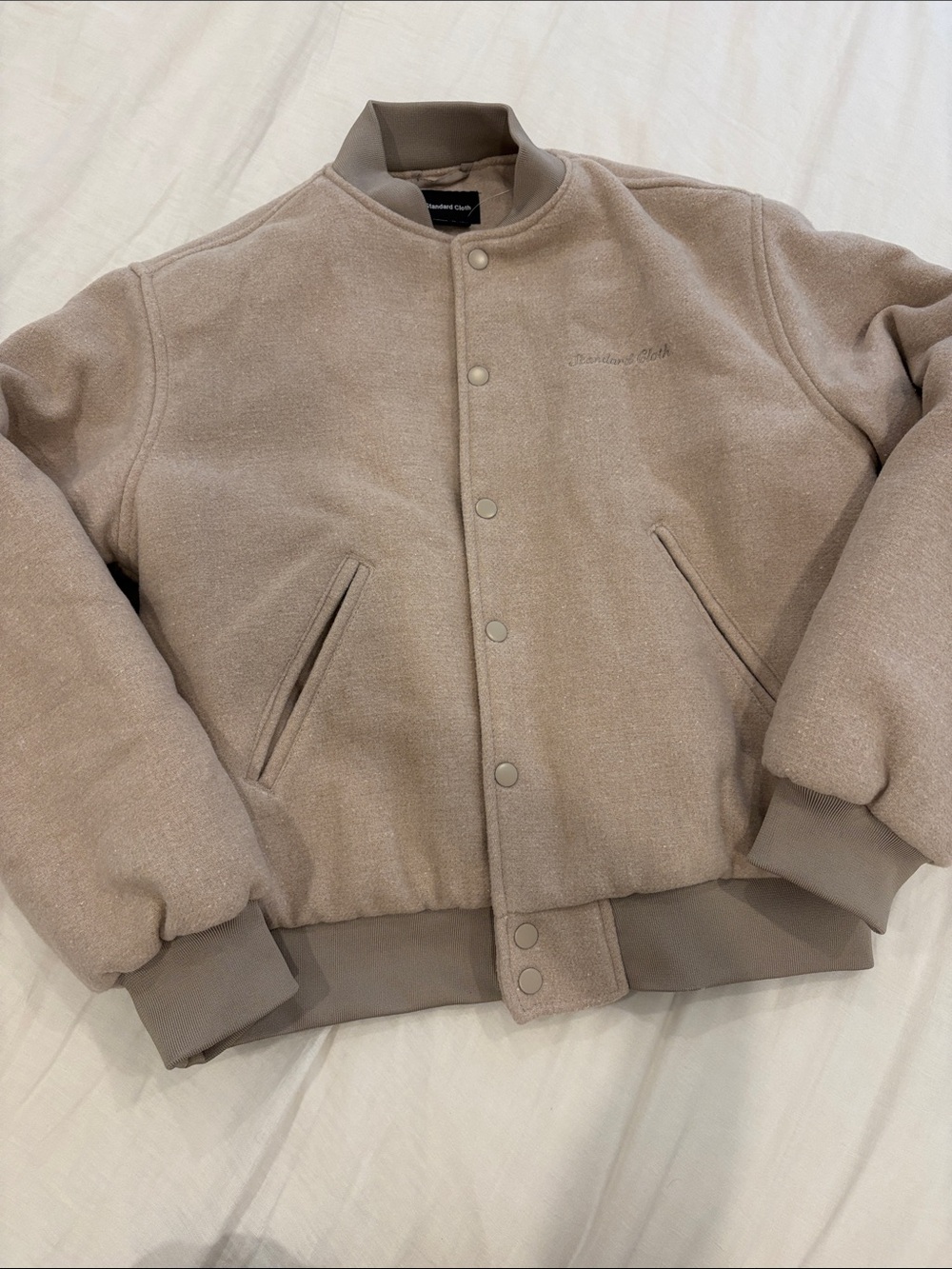 Standard Cloth x Urban Outfitters Tan Varsity Jacket